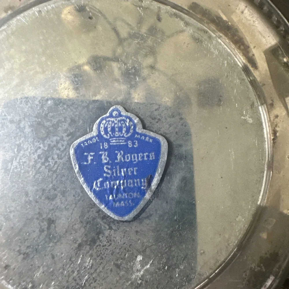 Vintage F.B Rogers International Silver Co Silverplate Bowl Rope Edge 6  1/2